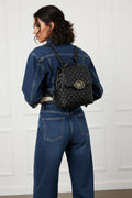 Mini Molly Backpack Purse in Black Leather
