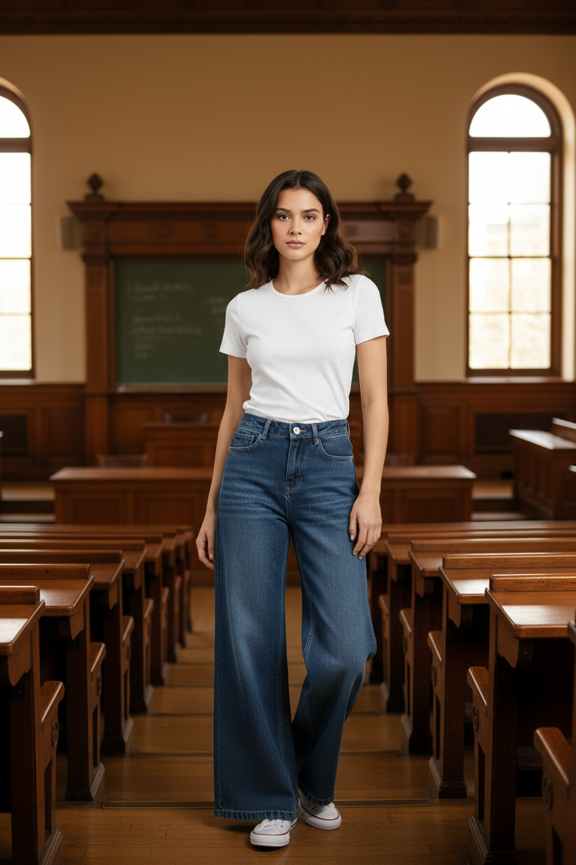 Women's Wide Leg Jeans - Lifestyle